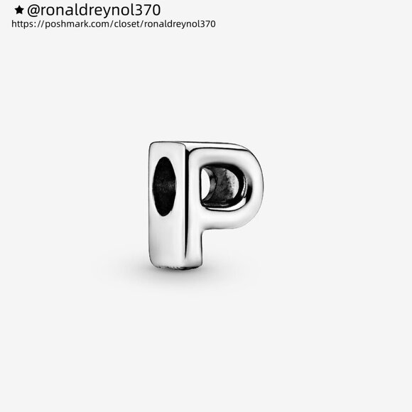 Pandora Letter P Alphabet Charm - Picture 1 of 6